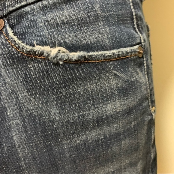 Citizens of humanity denim mini skirt with back slit. - Picture 3 of 7